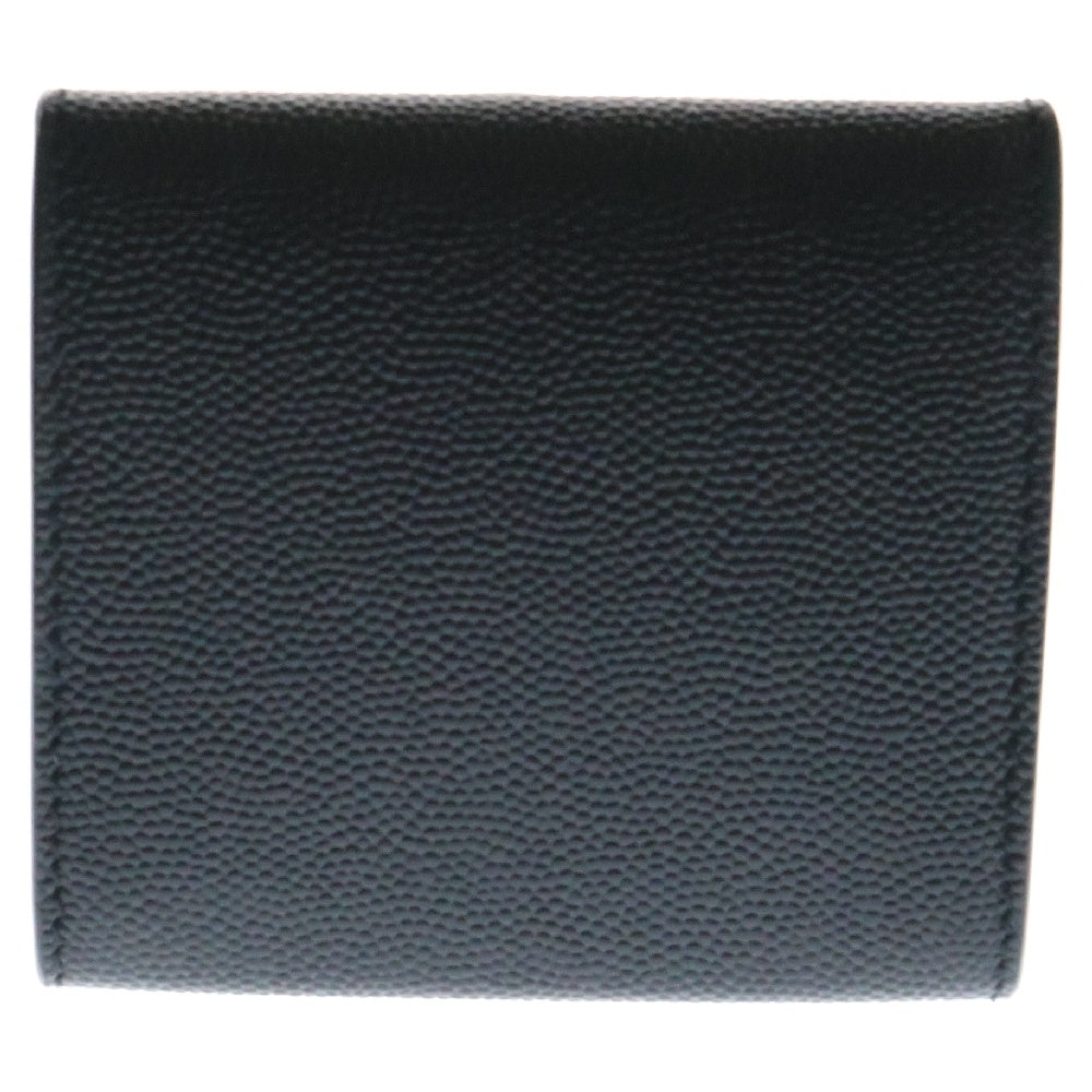SAINT LAURENT PARIS(サンローランパリ) コインケース グレインエンボスレザー コンパクトウォレット 三つ折り財布 ブラック 584065