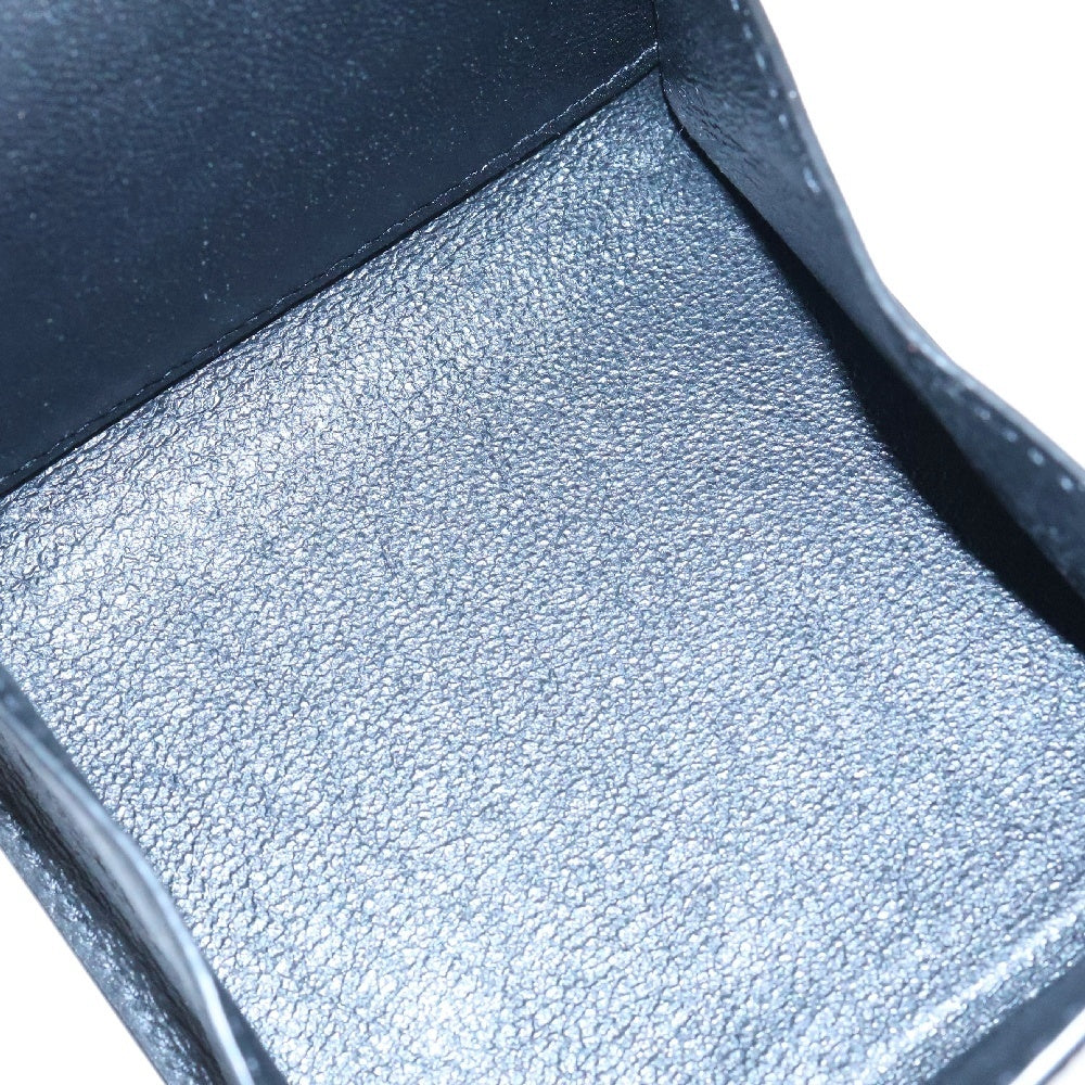 SAINT LAURENT PARIS(サンローランパリ) コインケース グレインエンボスレザー コンパクトウォレット 三つ折り財布 ブラック 584065