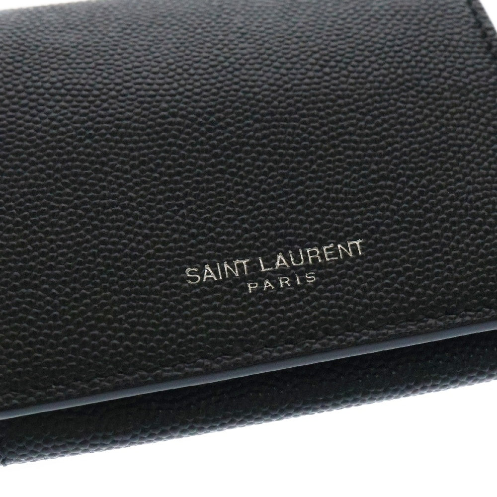 SAINT LAURENT PARIS(サンローランパリ) コインケース グレインエンボスレザー コンパクトウォレット 三つ折り財布 ブラック 584065
