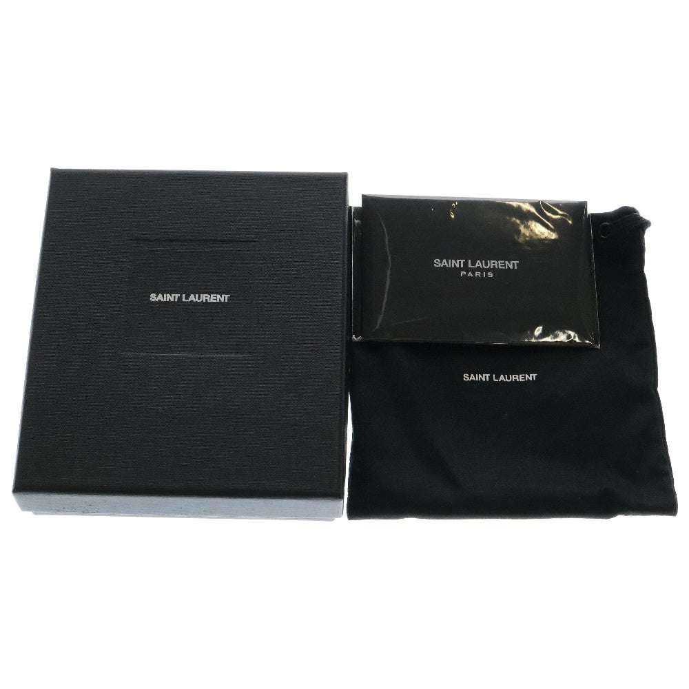 SAINT LAURENT PARIS(サンローランパリ) コインケース グレインエンボスレザー コンパクトウォレット 三つ折り財布 ブラック 584065