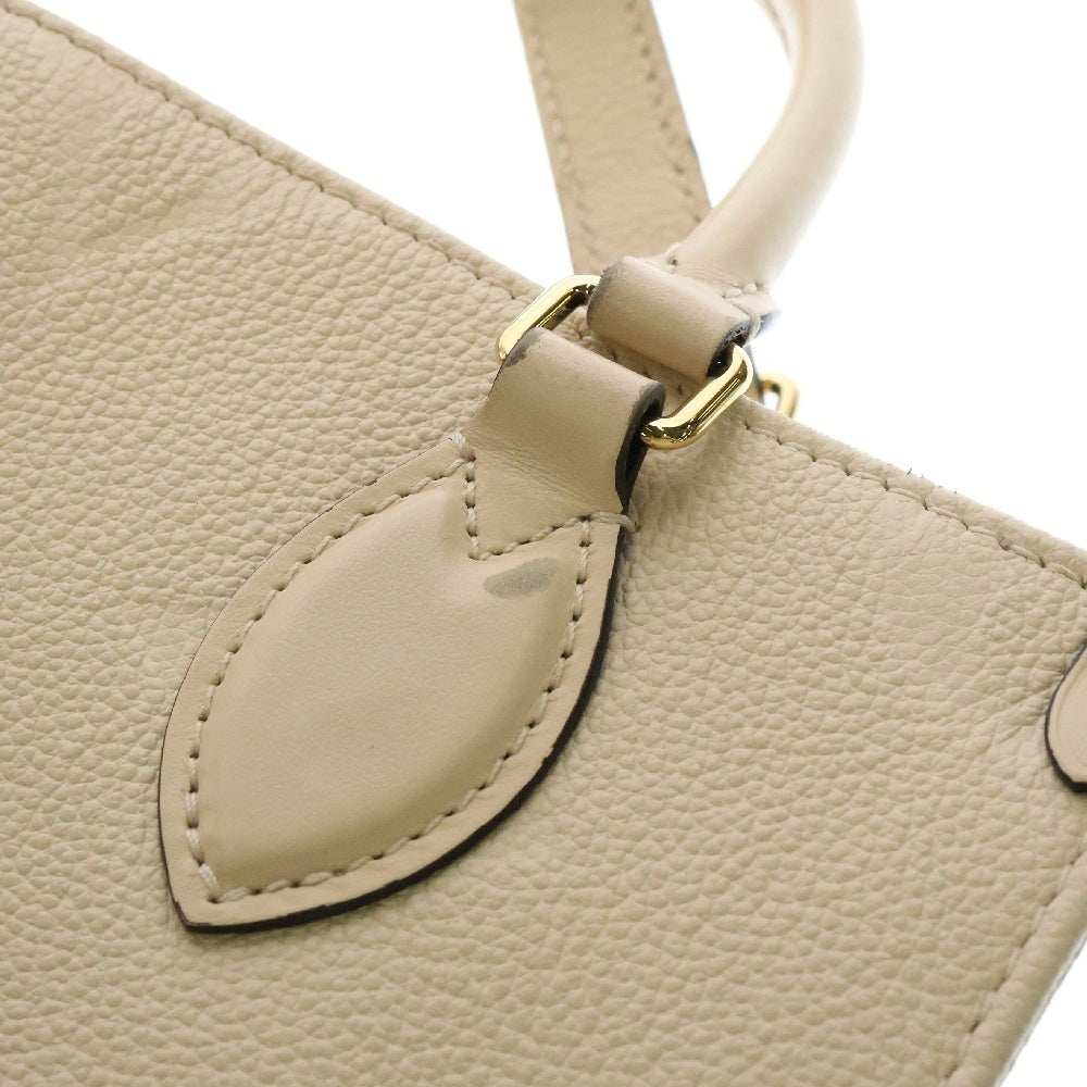 LOUIS VUITTON(ルイヴィトン) モノグラムアンプラント オンザゴー PM ハンドバッグ ショルダーバッグ アイボリー レザー RFID M46569