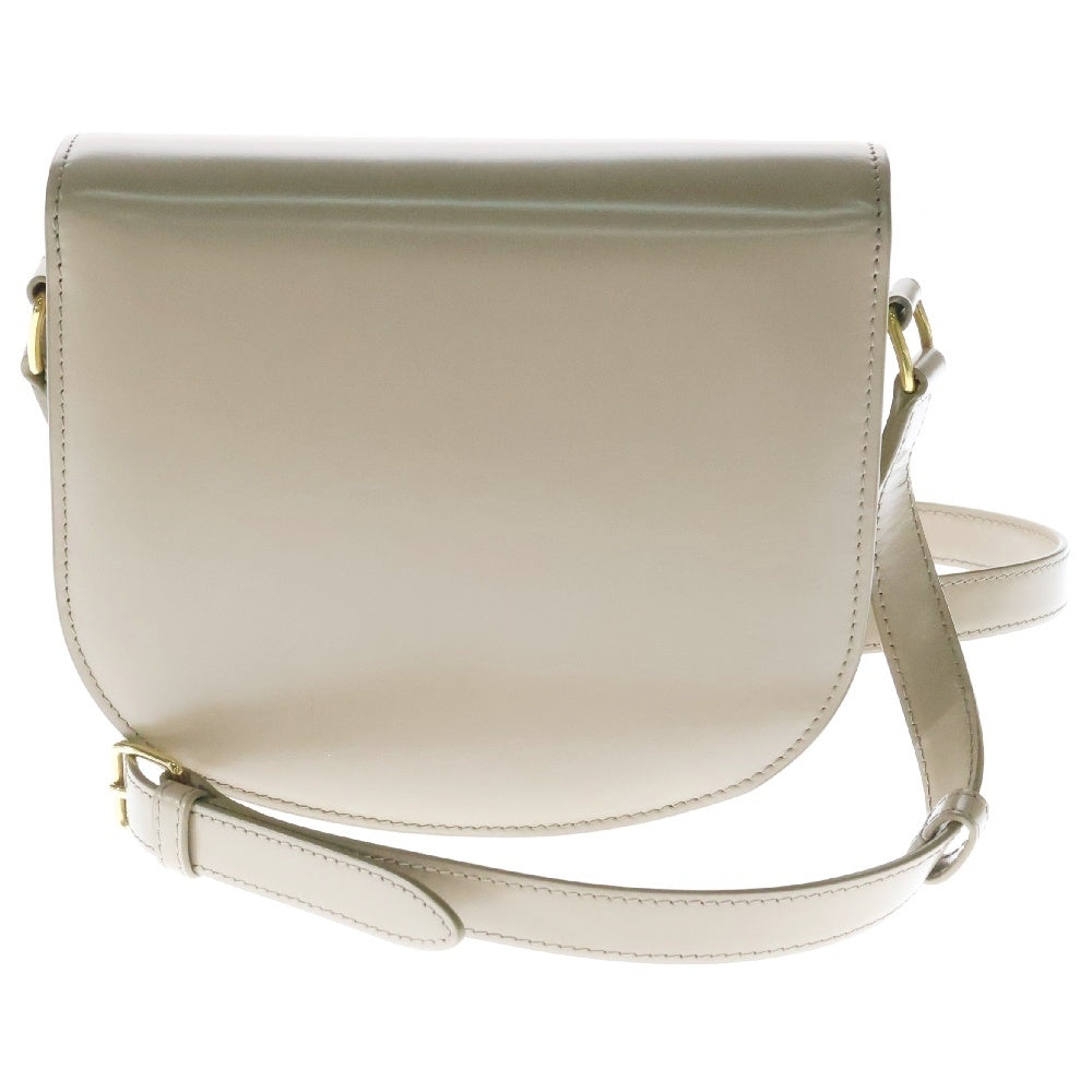 CELINE(セリーヌ) トリオンフ ブザス クレア シャイニーカーフスキン ショルダーバッグ ベージュ ゴールド金具 レザー
