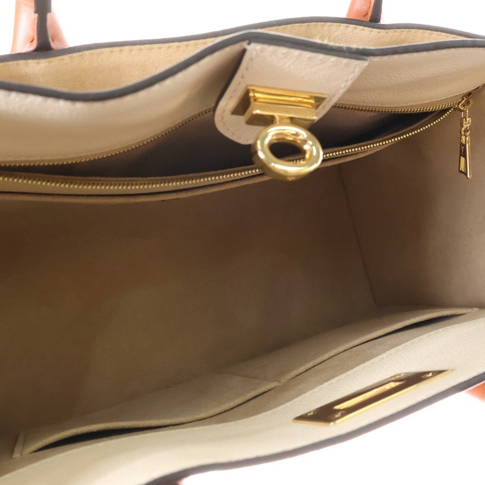 LOUIS VUITTON(ルイヴィトン) モノグラム オンマイサイドMM ガレ 2WAY レザー ハンドバッグ ショルダーバッグ ベージュ×ブラウン レディース M53825