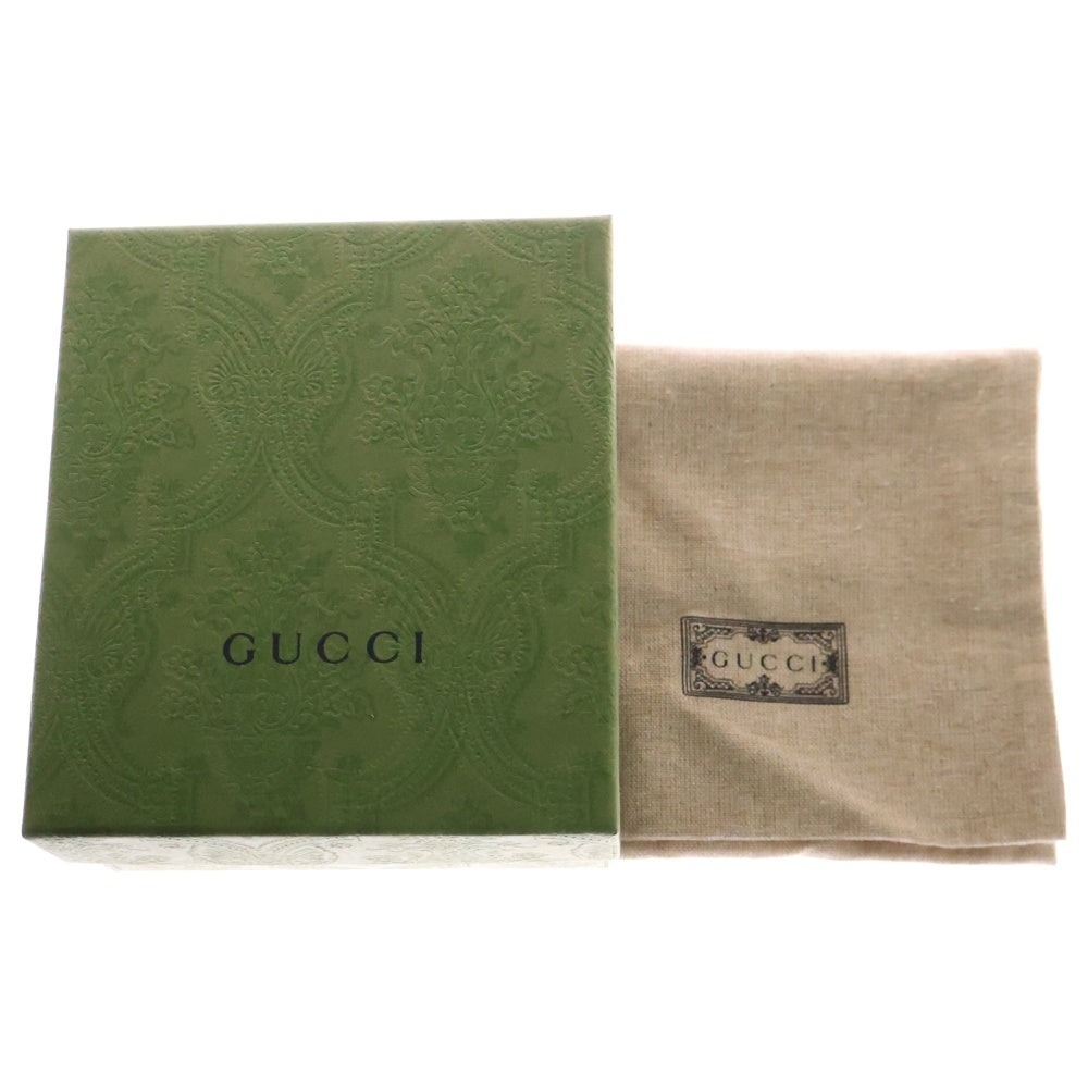 GUCCI(グッチ) GGマーモント キーチェーン 小物入れ バッグチャーム ゴールド金具 ブラック レザー 768275