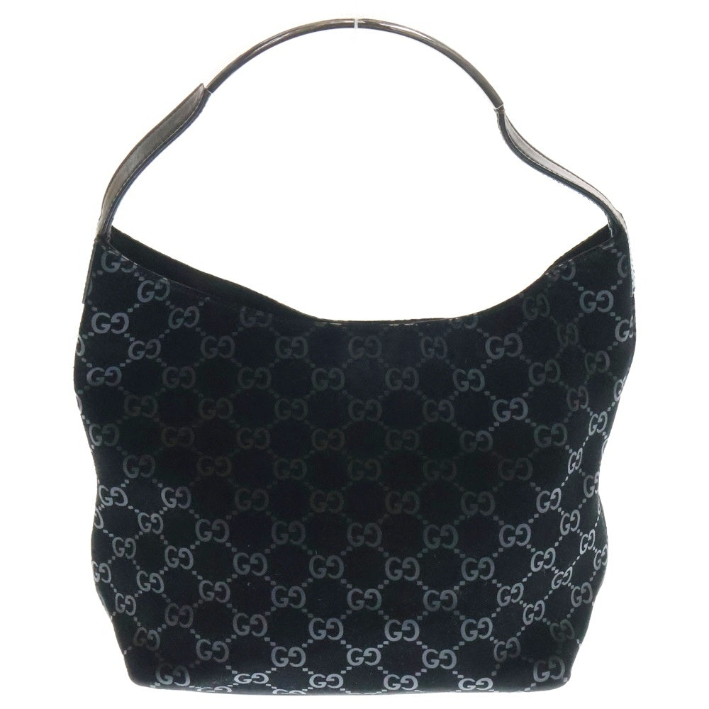 GUCCI(グッチ) GG柄 ワンショルダーバッグ ブラック スエード シルバー金具 001・3298