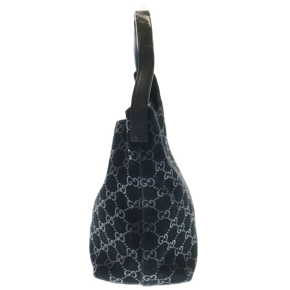 GUCCI(グッチ) GG柄 ワンショルダーバッグ ブラック スエード シルバー金具 001・3298