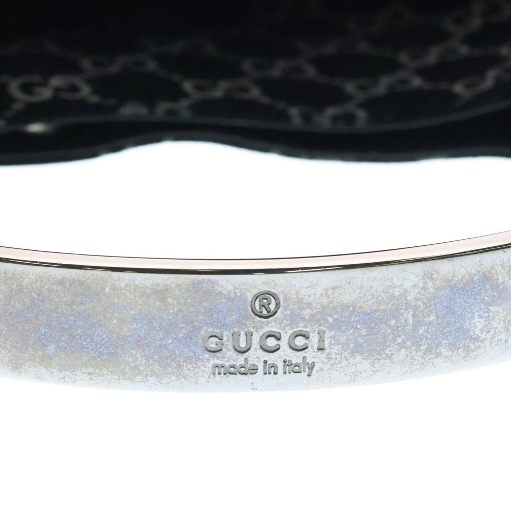 GUCCI(グッチ) GG柄 ワンショルダーバッグ ブラック スエード シルバー金具 001・3298