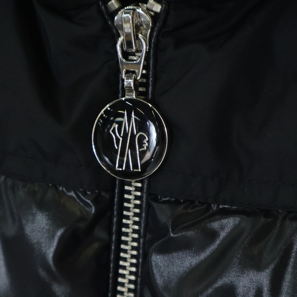 MONCLER(モンクレール) 22SS CARDIGAN TRICOT コットンニット切り替え ジップアップ フーデッド ダウンジャケット ブラック H10919B00019 M1393