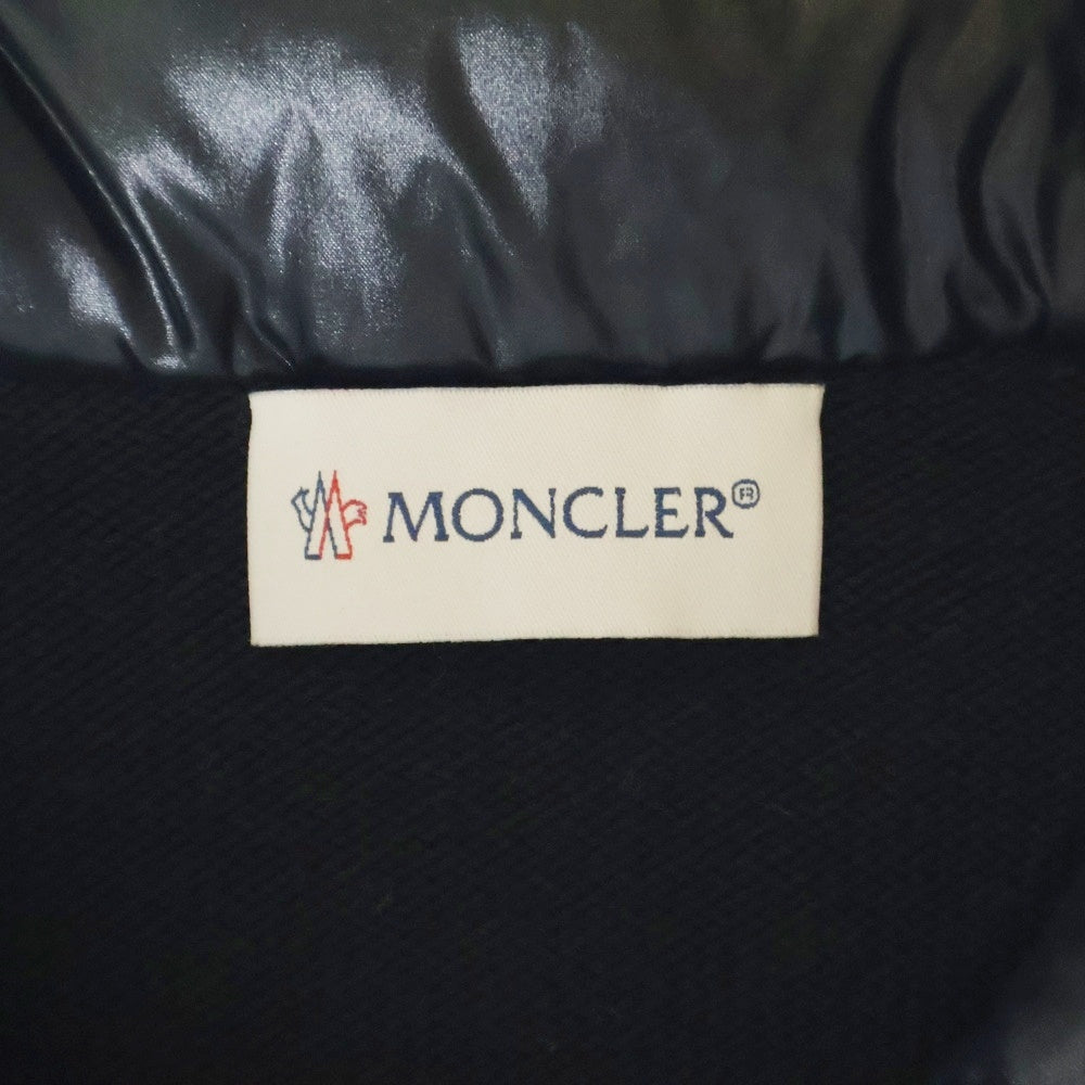 MONCLER(モンクレール) 22SS CARDIGAN TRICOT コットンニット切り替え ジップアップ フーデッド ダウンジャケット ブラック H10919B00019 M1393