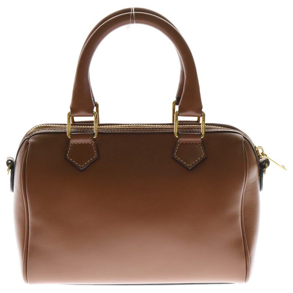 CELINE(セリーヌ) スモール ボストン キュイル トリオンフ 2WAYハンドバッグ ショルダーバッグ ブラウン ゴールド金具 タン スムースカーフスキン