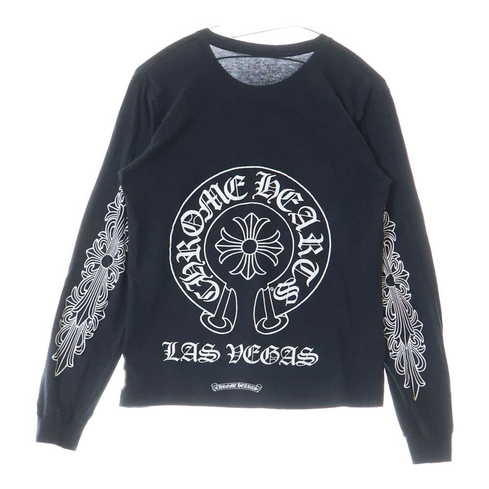 CHROME HEARTS(クロムハーツ) Las Vegas Horseshoe L/S Tee ラスベガス限定 ホースシュー 長袖Tシャツ ブラック
