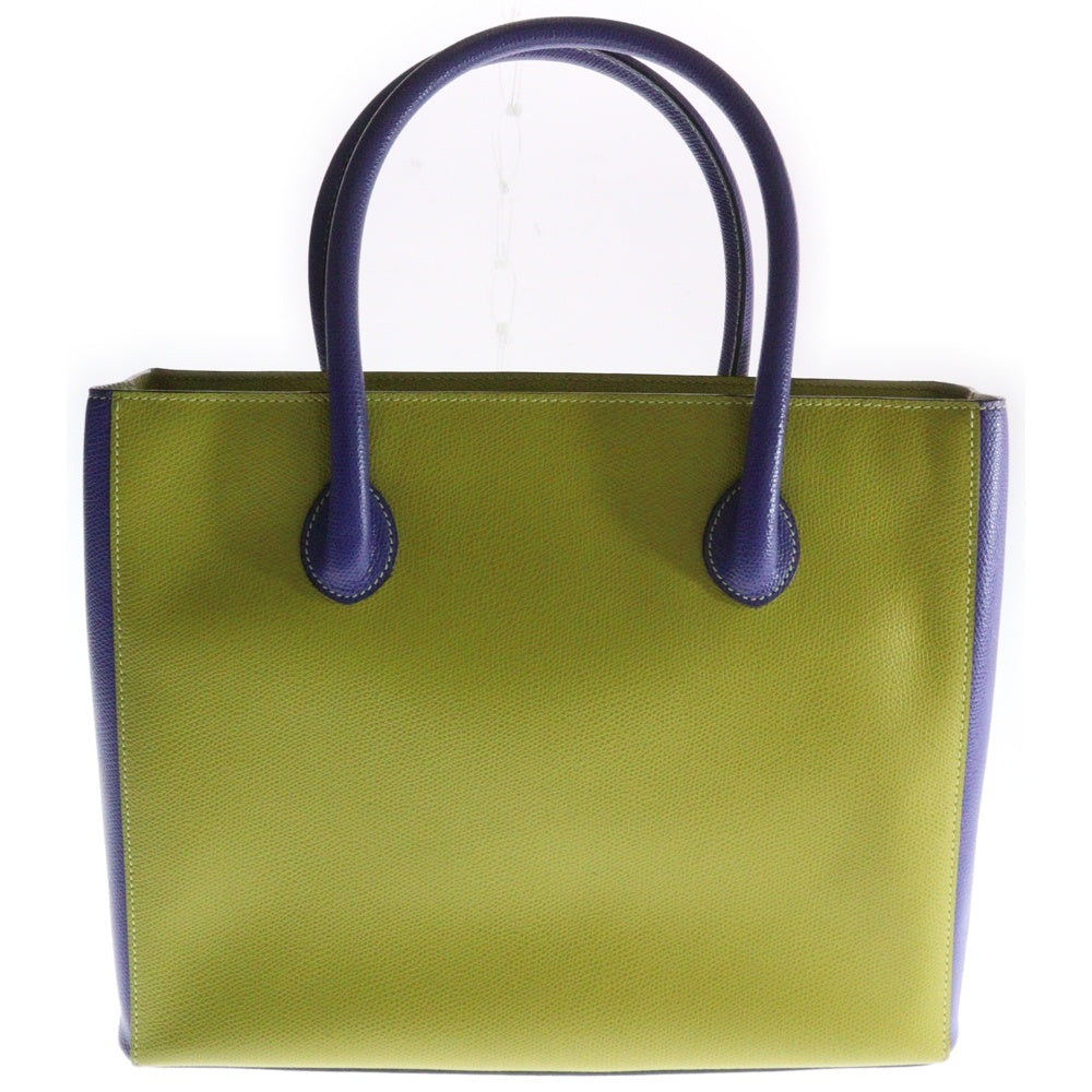 CELINE(セリーヌ) トートバッグ ハンドバッグ イエロー×パープル レザー ゴールド金具