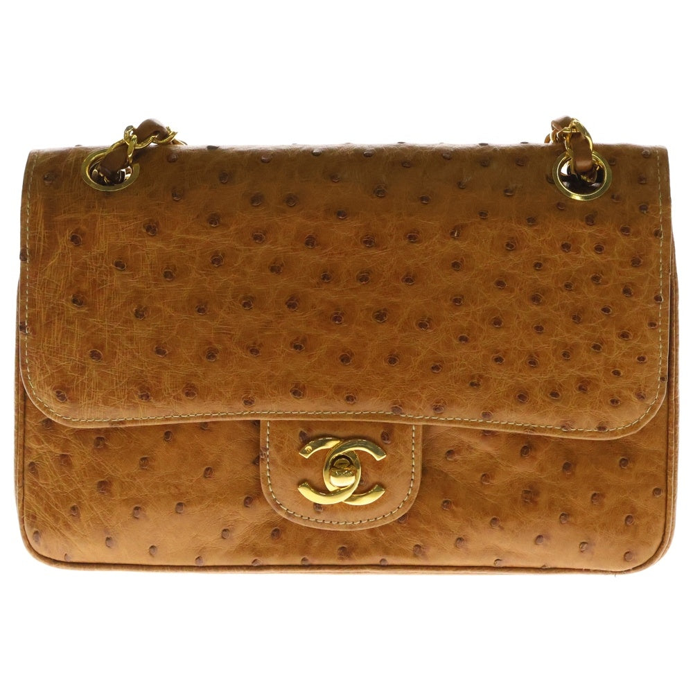 CHANEL(シャネル) マトラッセ23 チェーン ショルダーバッグ ダブルフラップ ダブルチェーンショルダー ブラウン レザー ゴールド金具
