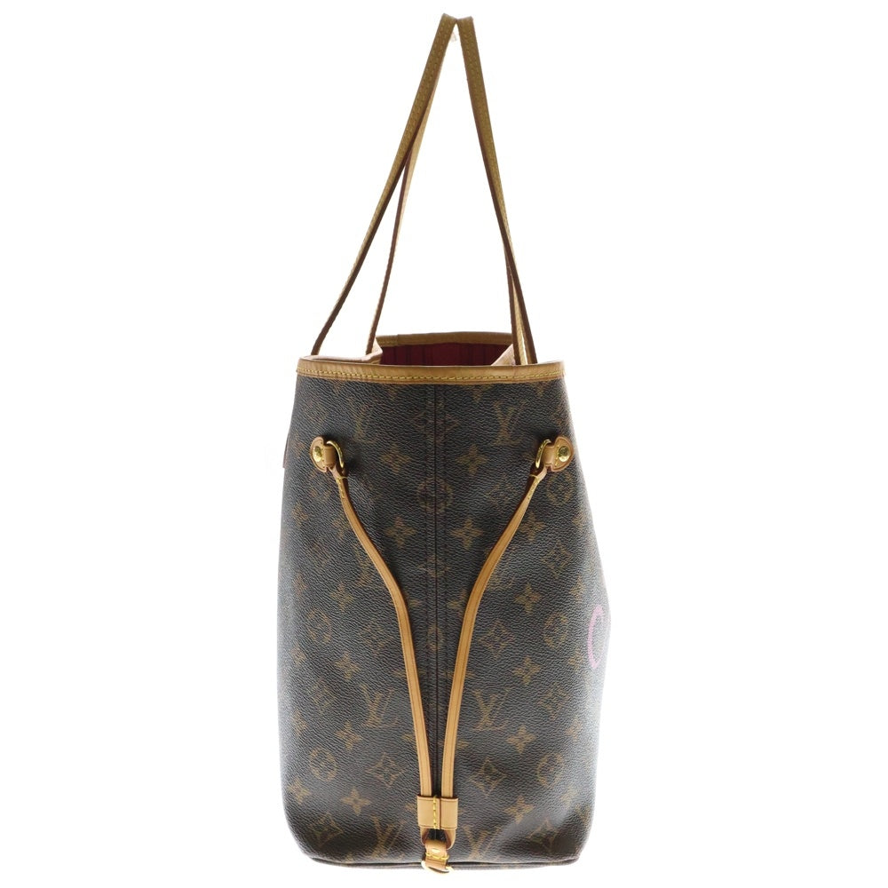 LOUIS VUITTON(ルイヴィトン) ネヴァーフル MM モノグラム Vライン グルナード レザー ハンド トートバッグ ゴールド金具 ブラウン/ピンク M41602