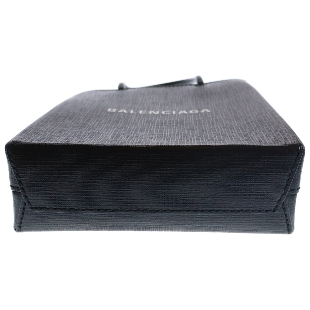 BALENCIAGA(バレンシアガ) ラージ ショッピングバッグ 2WAY ハンドバッグ ショルダーバッグ ブラック レザー 693805