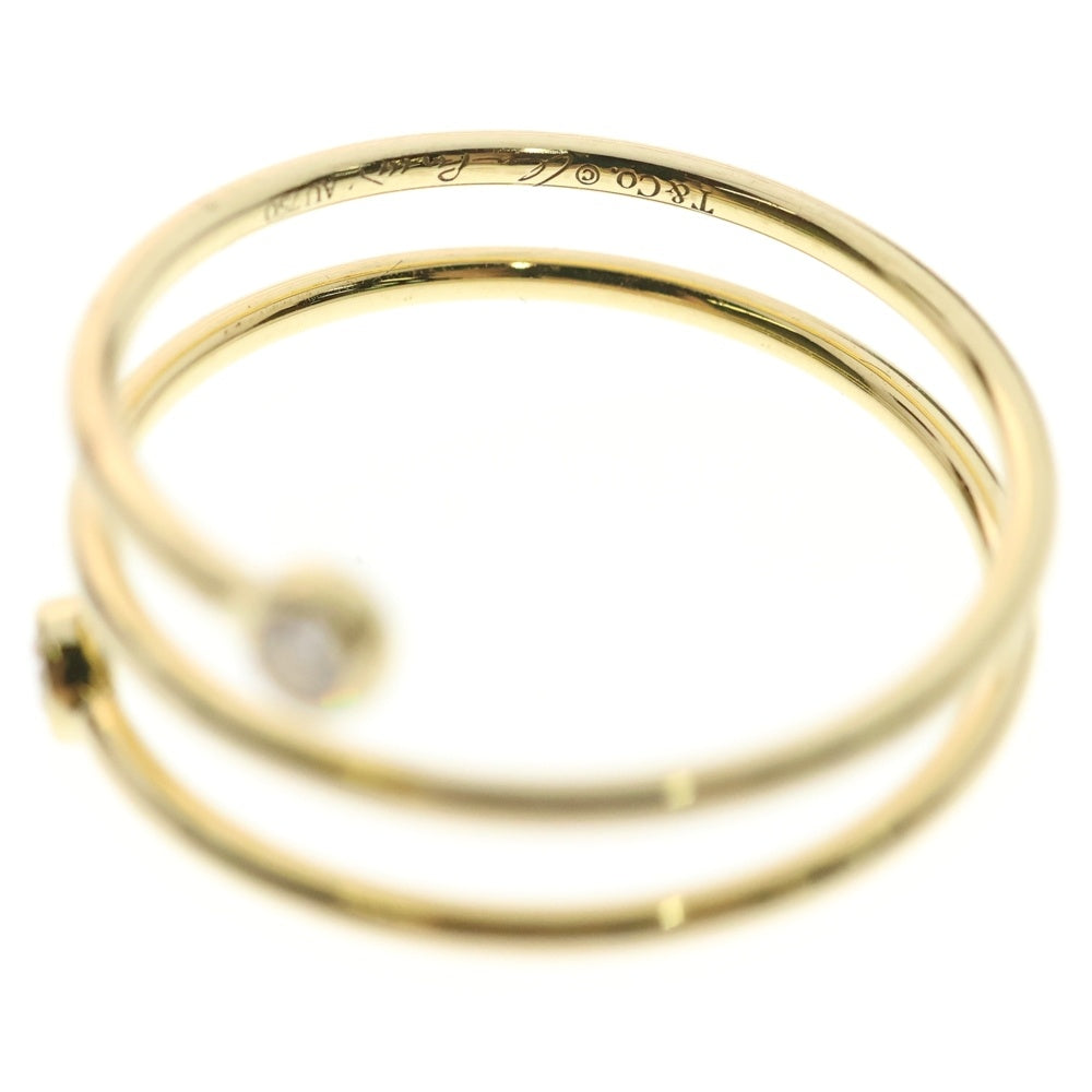 TIFFANY&Co(ティファニー) エルサペレッティ ダイヤ付フープリング 指輪 イエローゴールド レディース