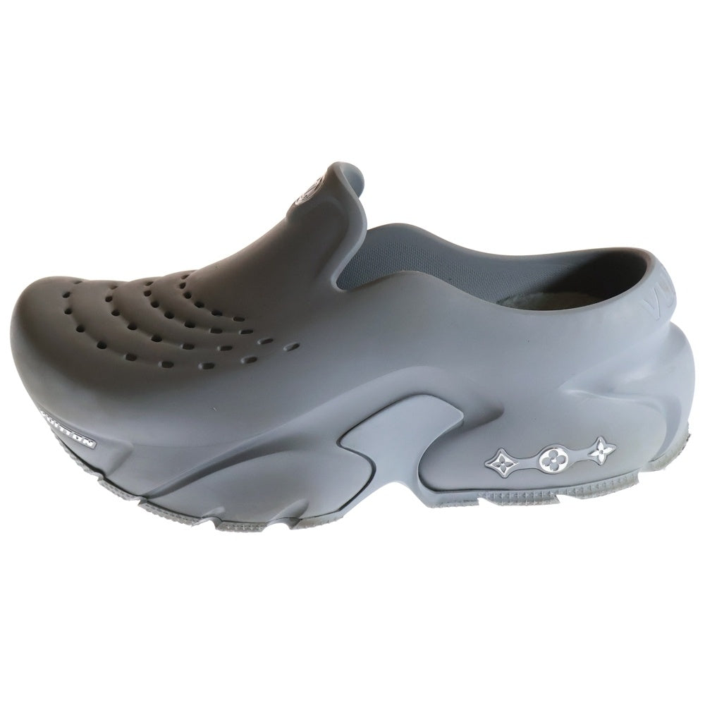 LOUIS VUITTON(ルイヴィトン) LV Ski Shark Clog スキーライン シャーク クロッグ ロゴプレート サンダル プラットフォーム 厚底 ローカットシューズ グレー 1ACEXL