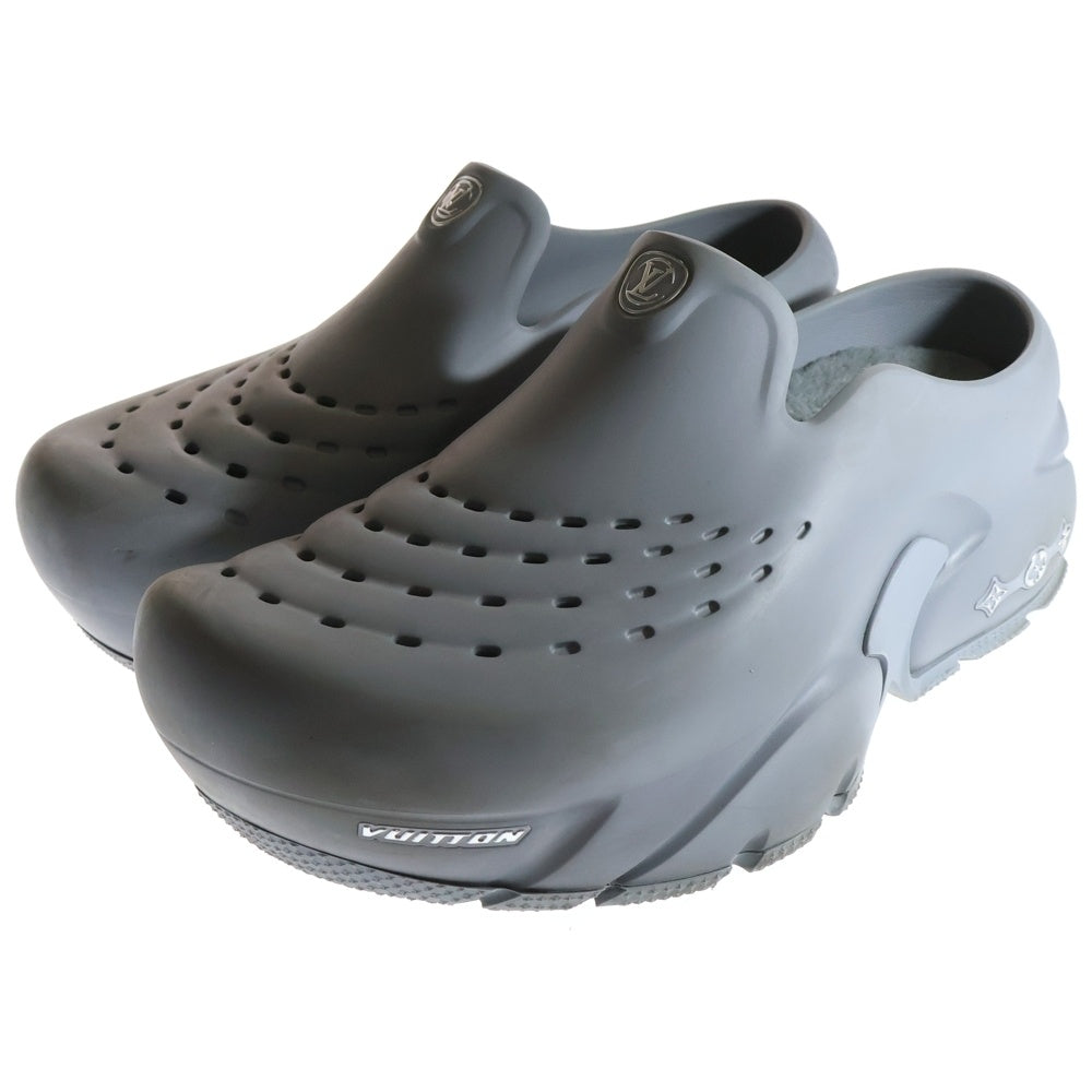 LOUIS VUITTON(ルイヴィトン) LV Ski Shark Clog スキーライン シャーク クロッグ ロゴプレート サンダル プラットフォーム 厚底 ローカットシューズ グレー 1ACEXL