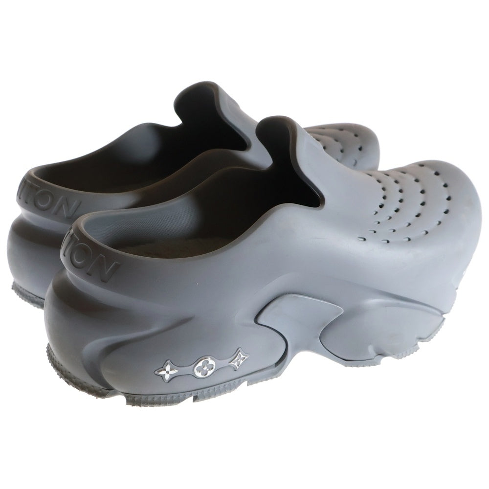 LOUIS VUITTON(ルイヴィトン) LV Ski Shark Clog スキーライン シャーク クロッグ ロゴプレート サンダル プラットフォーム 厚底 ローカットシューズ グレー 1ACEXL