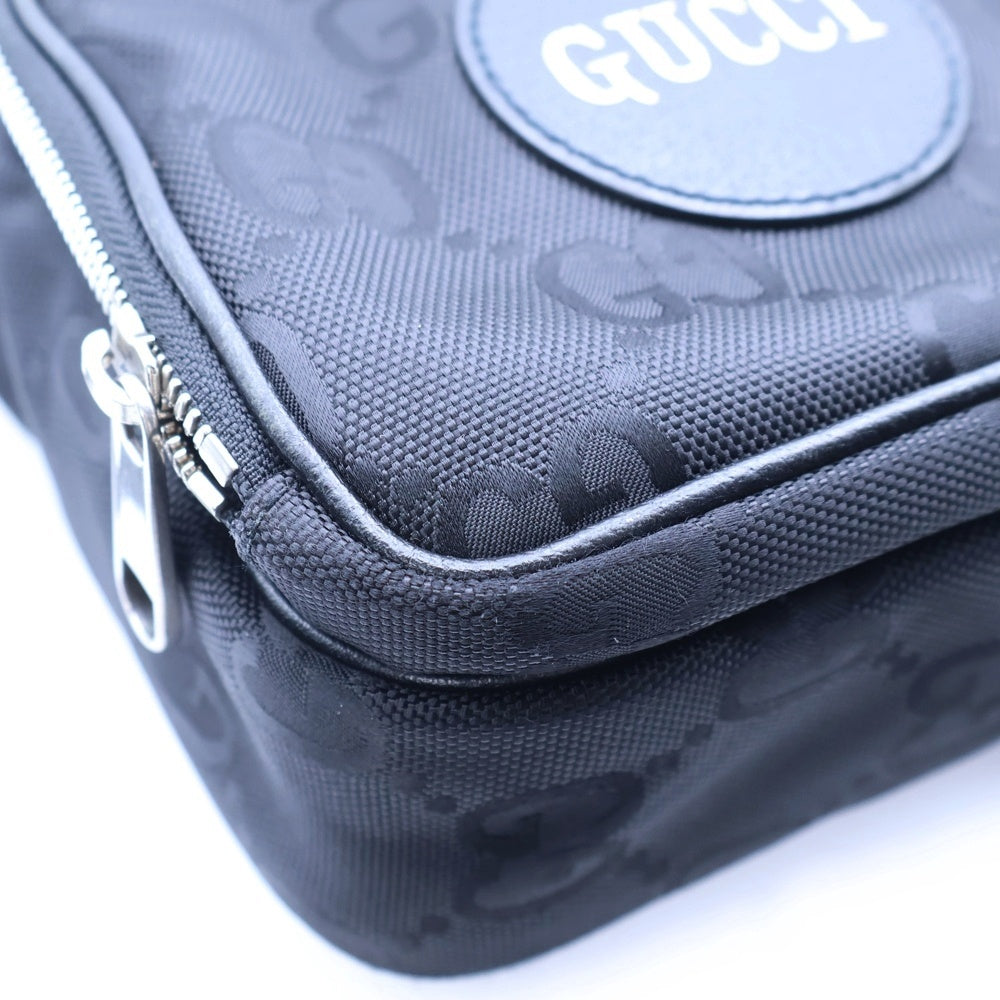 GUCCI(グッチ) GGナイロン オフザグリッド 2WAYショルダーバッグ ミニハンドバッグ ブラック シルバー金具 ナイロン×レザー 625850
