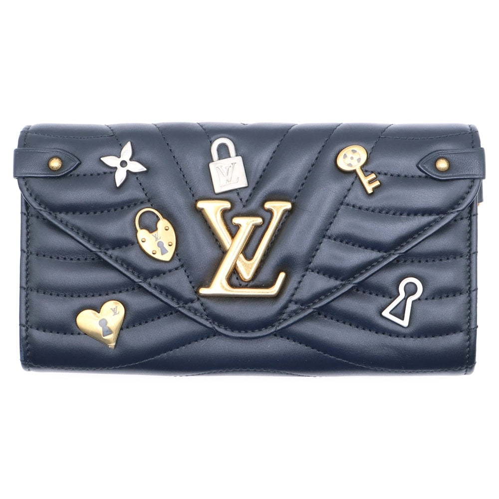 LOUIS VUITTON(ルイヴィトン) ポルトフォイユ・ロン ラブ・ロックコレクション 長財布 ロングウォレット カードケース ブラック ゴールド金具 ノワール レザー M64205