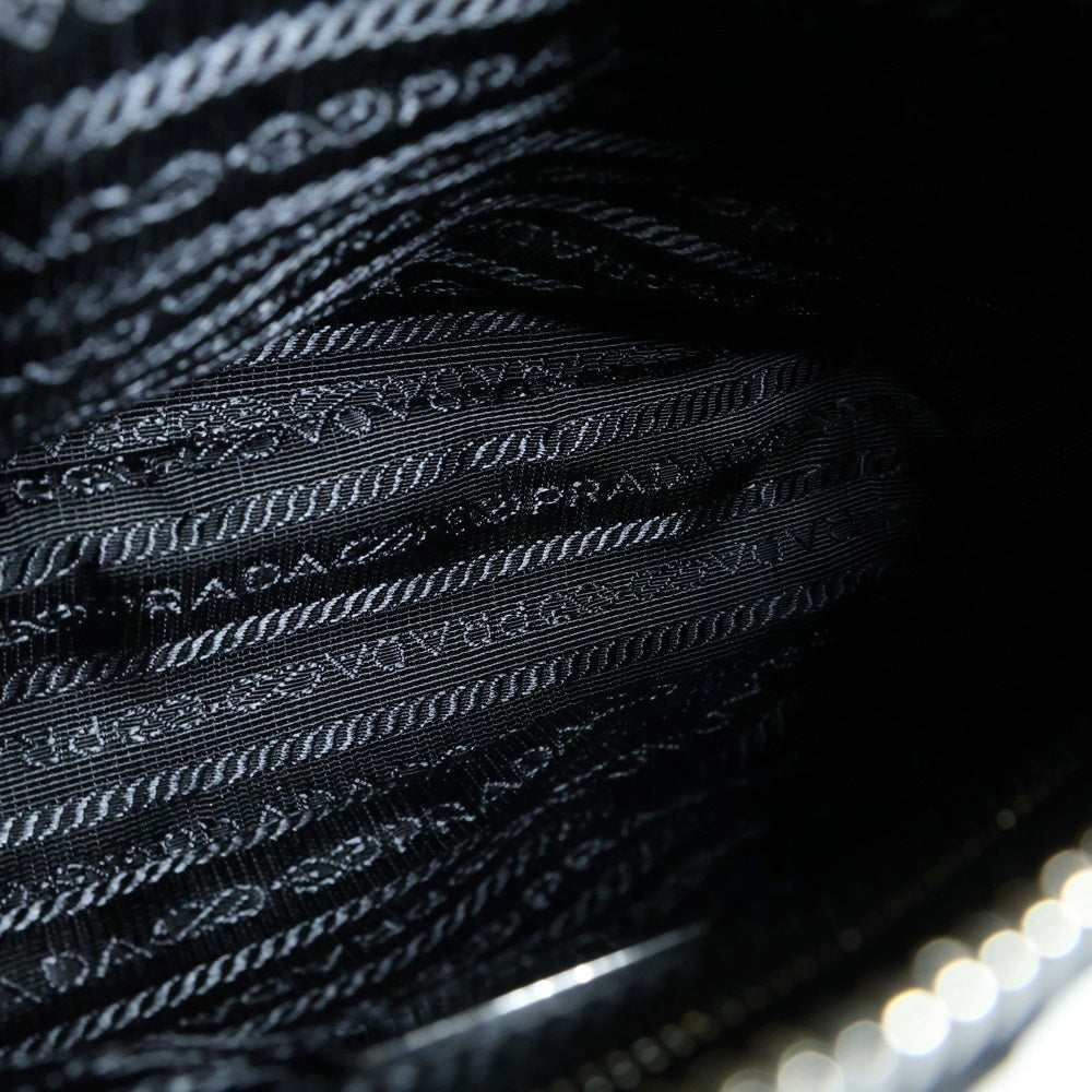 PRADA(プラダ) テスートインプトゥ キルティング チェーンショルダーバッグ ミニバッグ ナイロン×サフィアーノレザー ブラック シルバー金具 1BH026