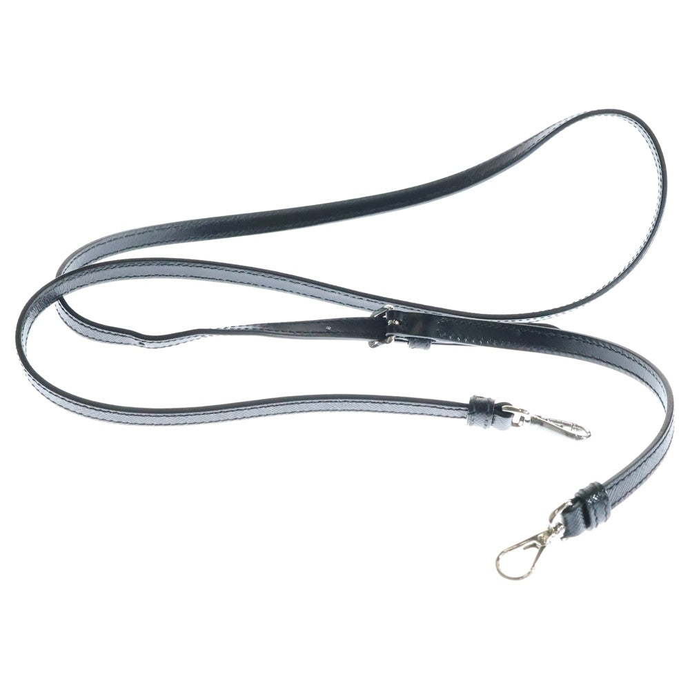 PRADA(プラダ) テスートインプトゥ キルティング チェーンショルダーバッグ ミニバッグ ナイロン×サフィアーノレザー ブラック シルバー金具 1BH026