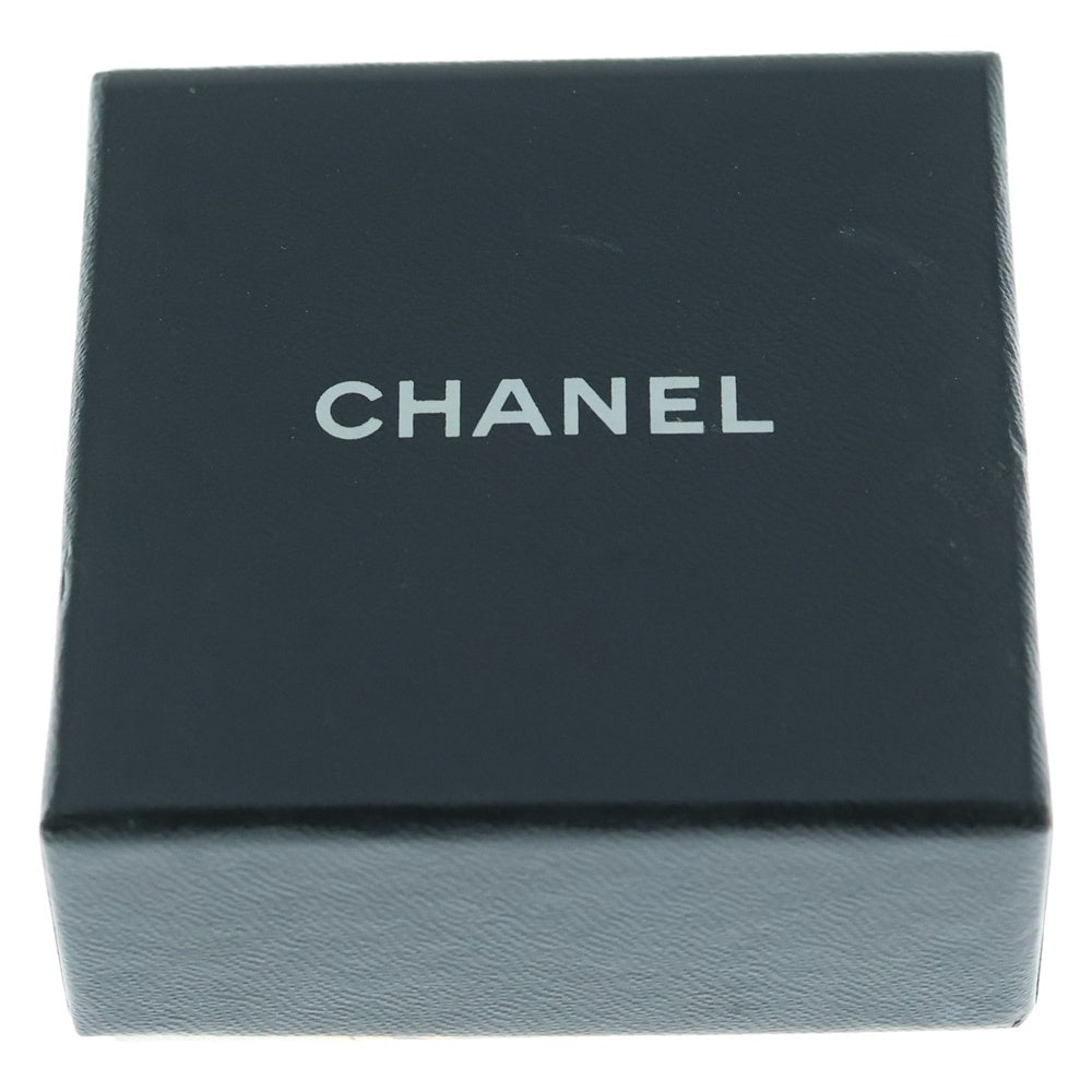 CHANEL(シャネル) ココマーク ラインストーン フラワーリング 指輪 シルバー金具 ライトグリーン