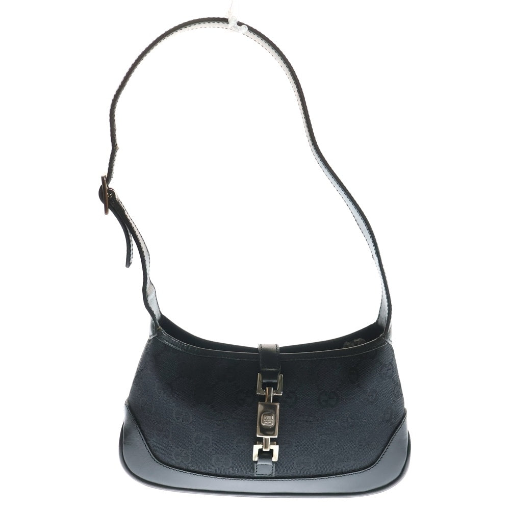 GUCCI(グッチ) GGキャンバス ジャッキー レザーワンショルダーバッグ ブラック レディース 0072039