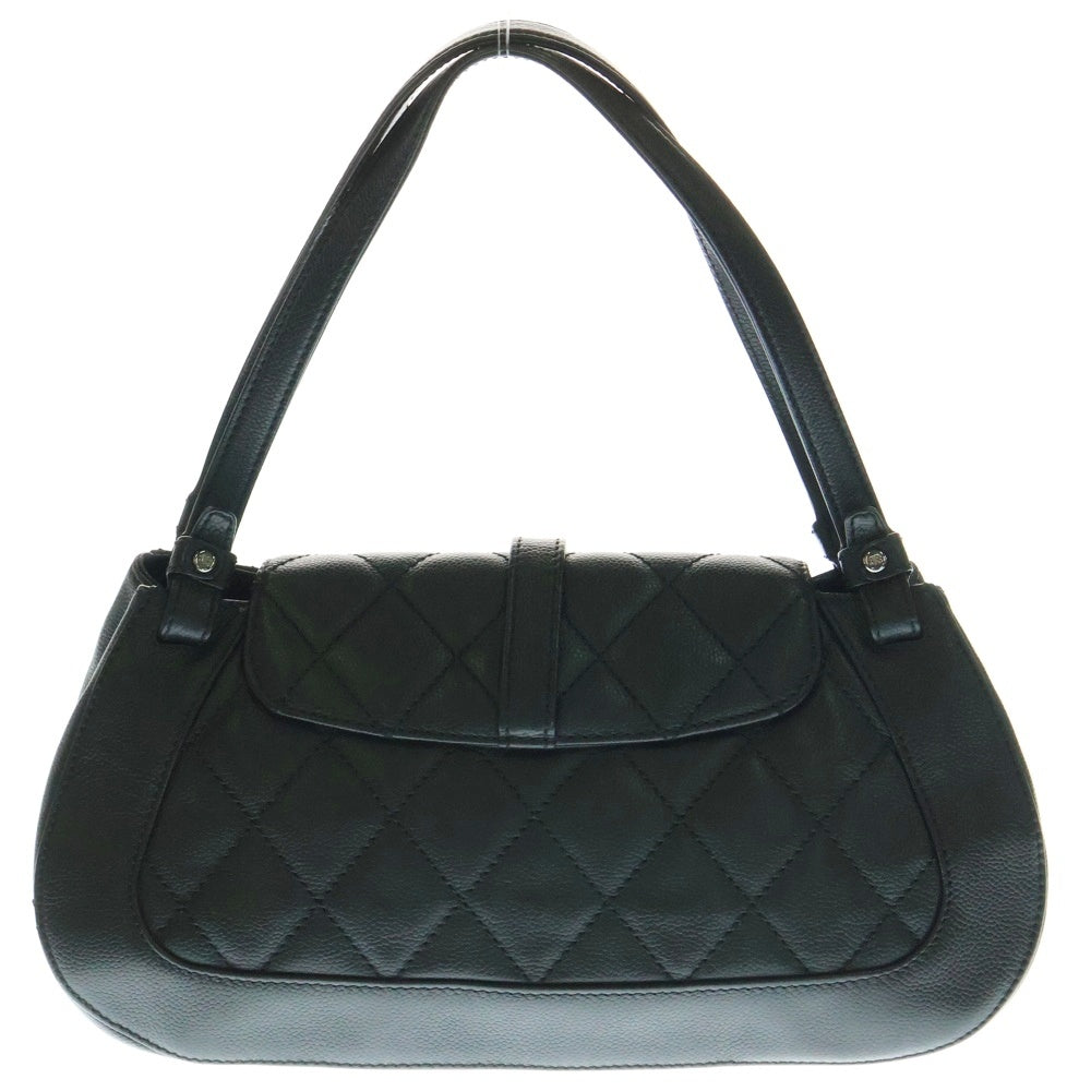 CHANEL(シャネル) マトラッセ 2.55 ハンドバッグ トートバッグ キャビアスキン ブラック シルバー金具