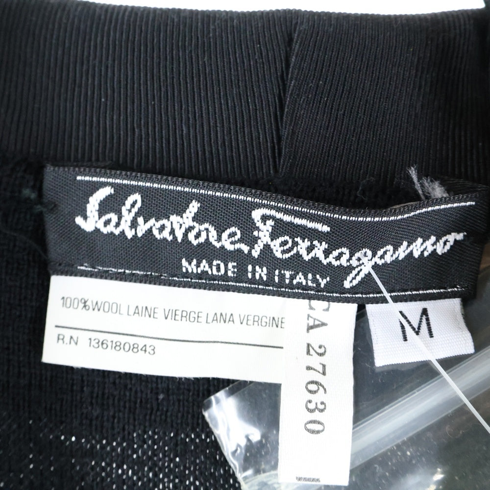 FERRAGAMO(フェラガモ) ガンチーニボタン ウールニット ジャケット ブラック