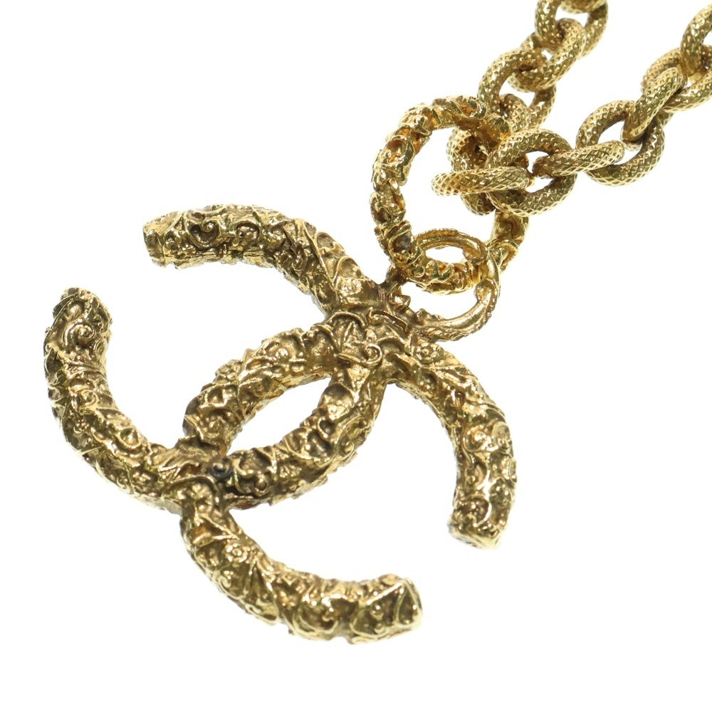 CHANEL(シャネル) ココマーク 溶岩 チェーンネックレス ペンダント ゴールド レディース 93A