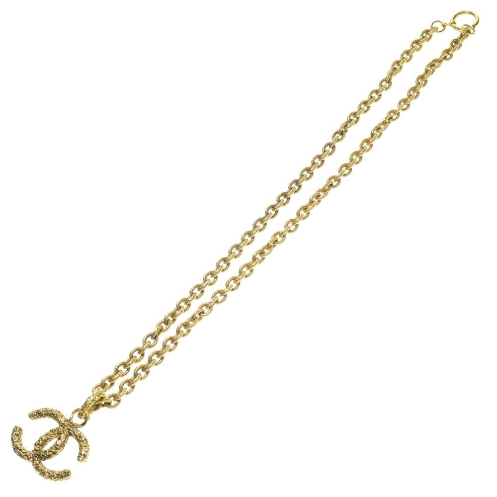 CHANEL(シャネル) ココマーク 溶岩 チェーンネックレス ペンダント ゴールド レディース 93A