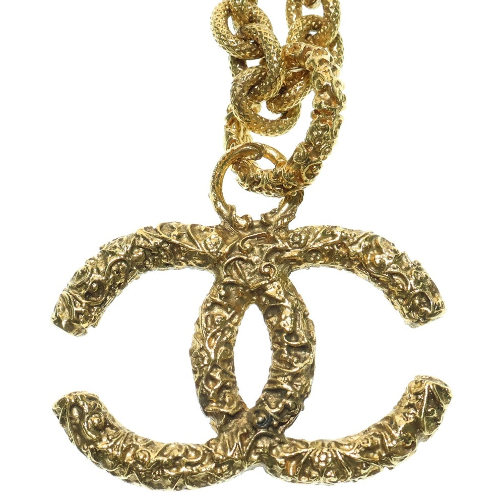 CHANEL(シャネル) ココマーク 溶岩 チェーンネックレス ペンダント ゴールド レディース 93A