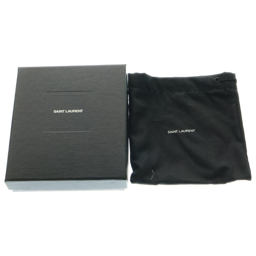 YVES SAINT LAURENT(イヴサンローラン) 財布 コインケース ロゴ ブラック 型押しクロコ 535411