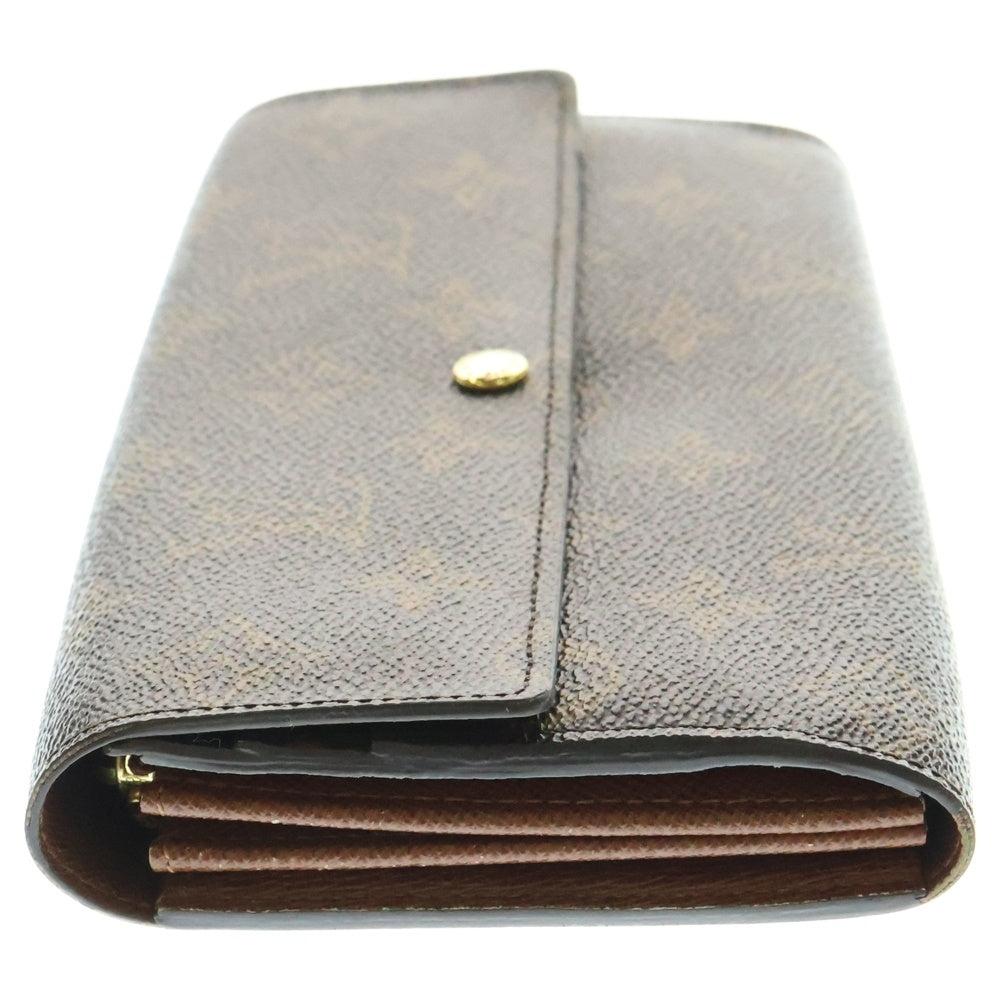 LOUIS VUITTON(ルイヴィトン) モノグラム ポシェット ポルトモネ クレディ ロングウォレット 長財布 カードケース ブラウン ゴールド金具 M61725