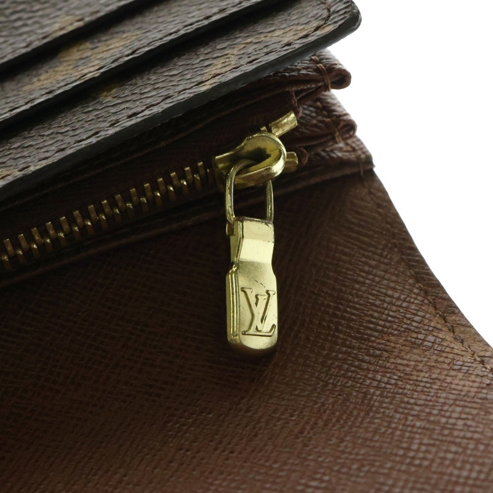 LOUIS VUITTON(ルイヴィトン) モノグラム ポシェット ポルトモネ クレディ ロングウォレット 長財布 カードケース ブラウン ゴールド金具 M61725