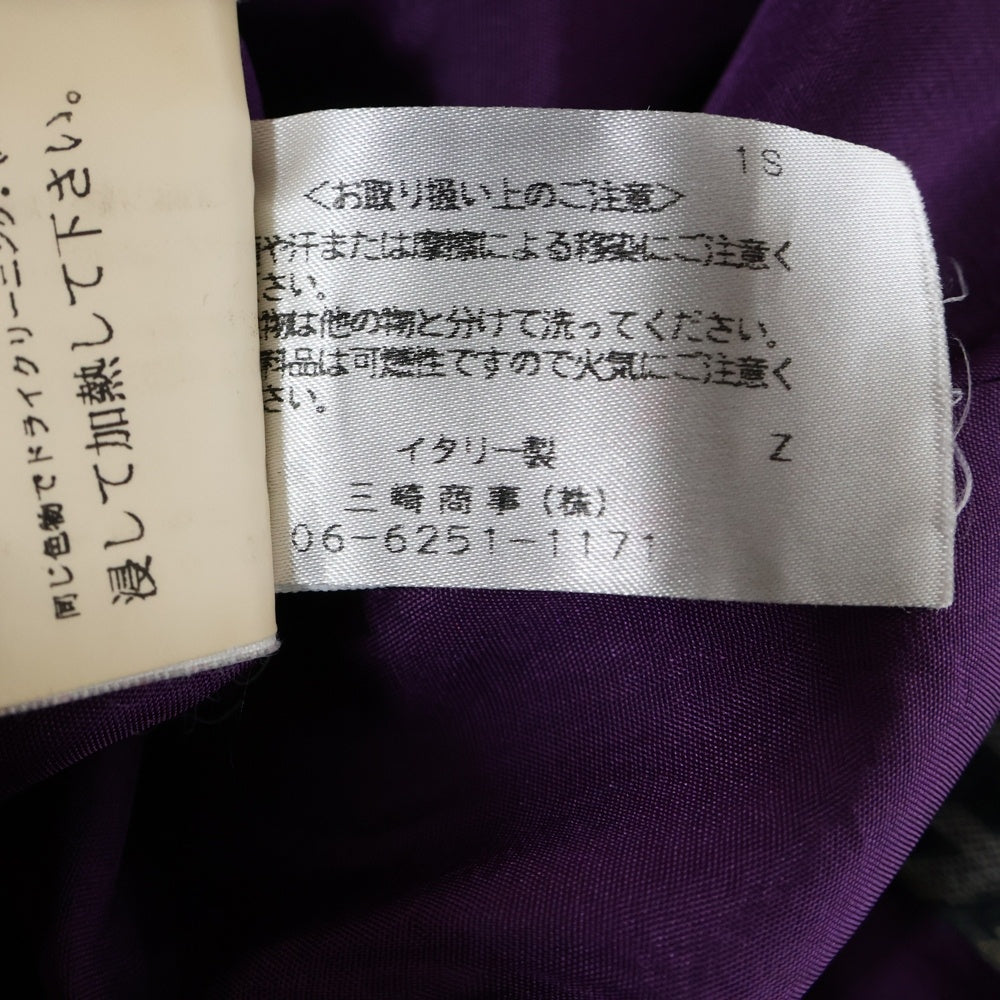 D&G(ディーアンドジー) DGロゴ総柄ジャガード スナップボタン コート インディゴ/ブラウン レディース