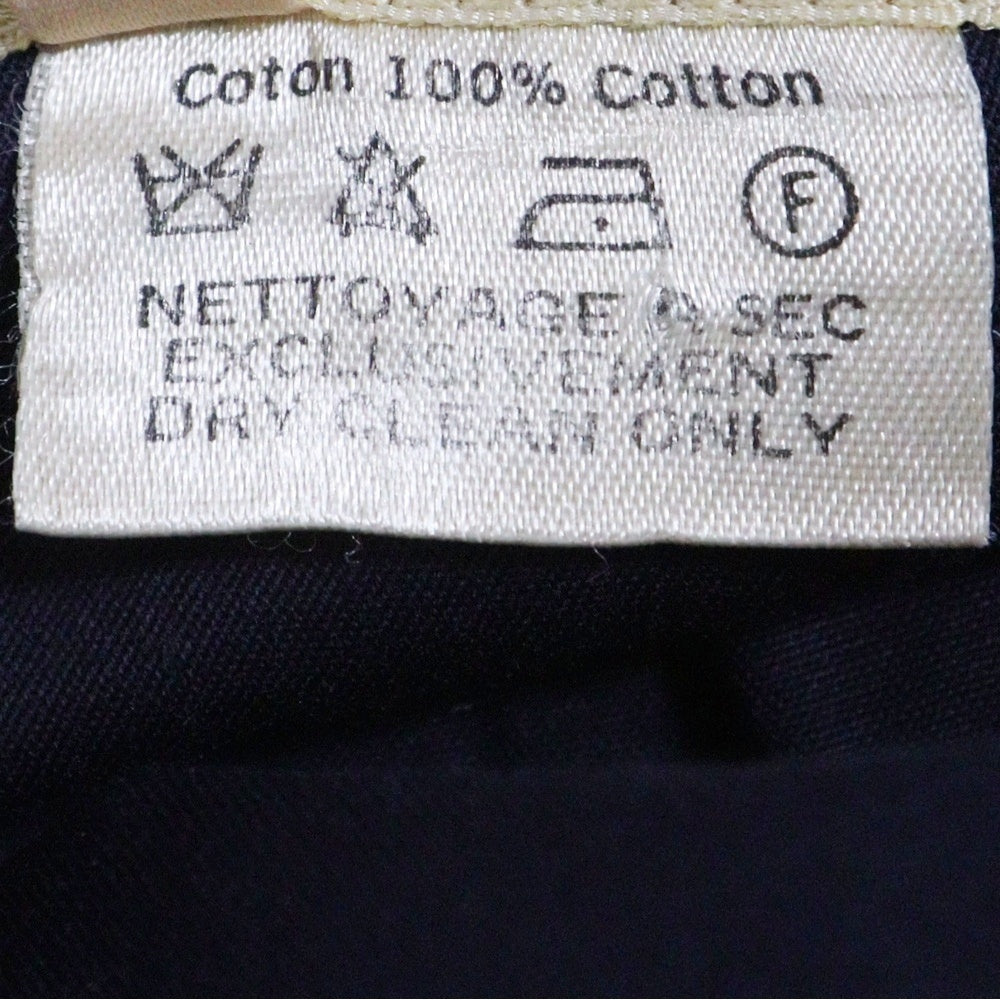 HERMES(エルメス) アンカー Hロゴボタン コットン ステンカラー ジャケット ネイビー