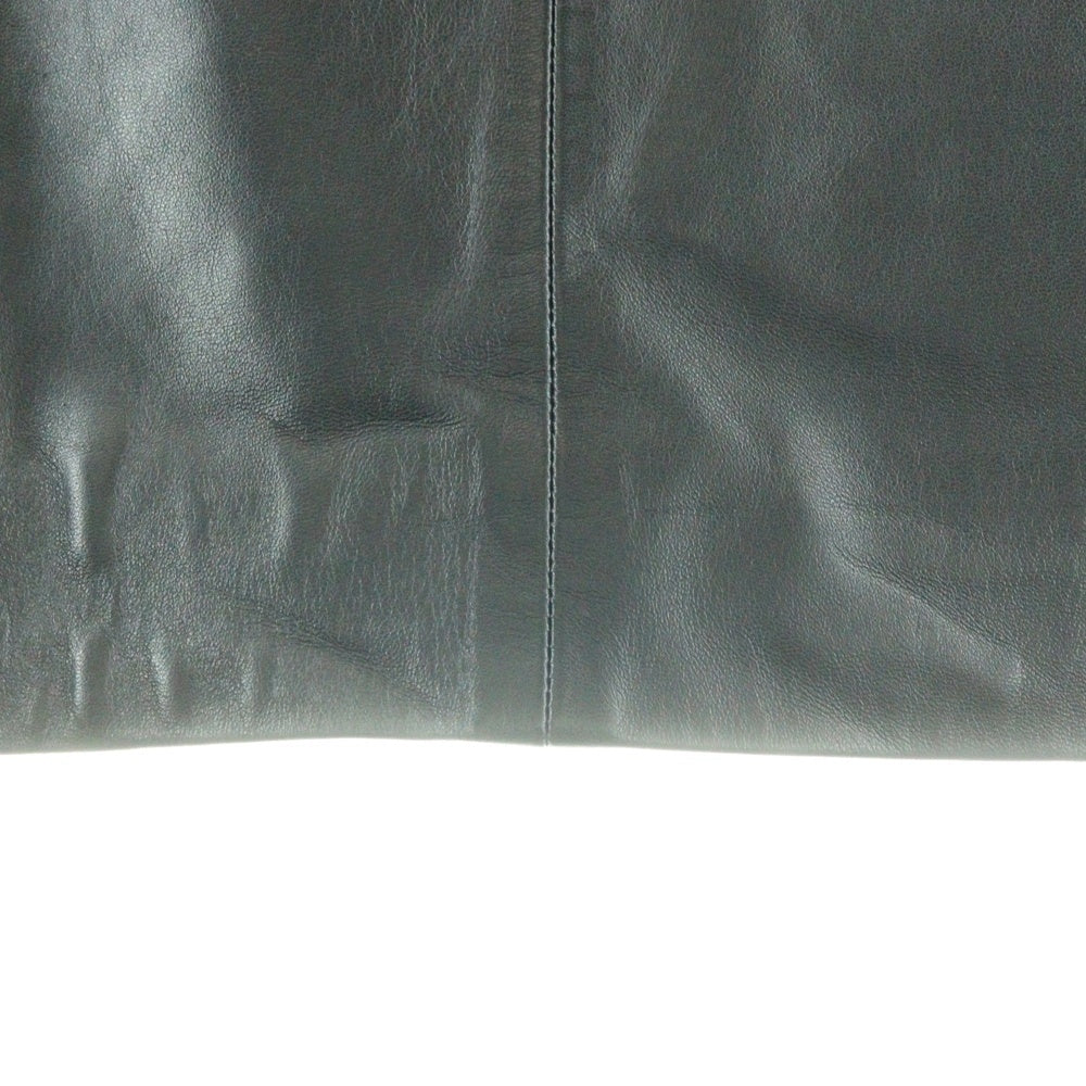 LOEWE(ロエベ) ラムスキン レザー ノースリーブ クルーネック ミディアム ワンピース ブラック レディース 761200