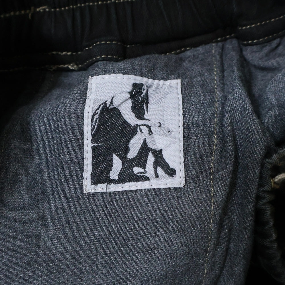 DRKSHDW(ダークシャドウ) 25AW DOUBLE CARGO JUMBO BELAS ブリーチ加工 ダブル カーゴ ジャンボ ベラ ワイドフレア デニムパンツ ジーンズ ブラック DU02D2398 BSUN