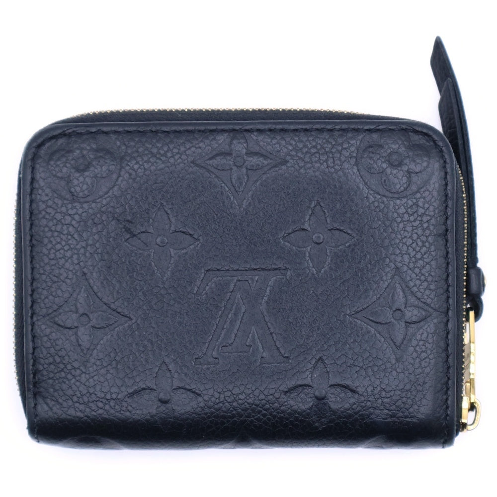 LOUIS VUITTON(ルイヴィトン) モノグラム アンプラント ジッピーコインパース コインケース 財布 ミニウォレット ノワール ブラック レザー M60574 ゴールド金具 レディース