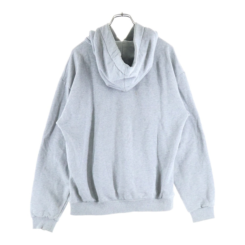 CELINE(セリーヌ) 21AW ルーズフーディー ドローコード ロゴジャガード プルオーバースウェットパーカー グレー 2Y468670Q