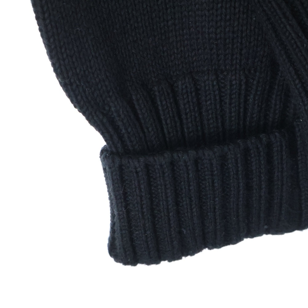 Alexander McQueen(アレキサンダーマックイーン) ロゴ インターシャ コットン クルーネック プルオーバー 長袖ニット セーター ブラック 626454