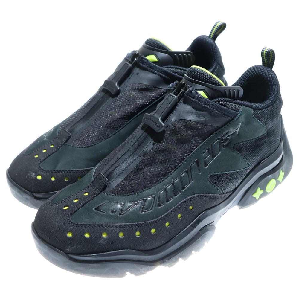 LOUIS VUITTON(ルイヴィトン) ミレニアム ライン LVラバーロゴ フロントジップ ローカットシューズ スニーカー ブラック/イエロー FD1211