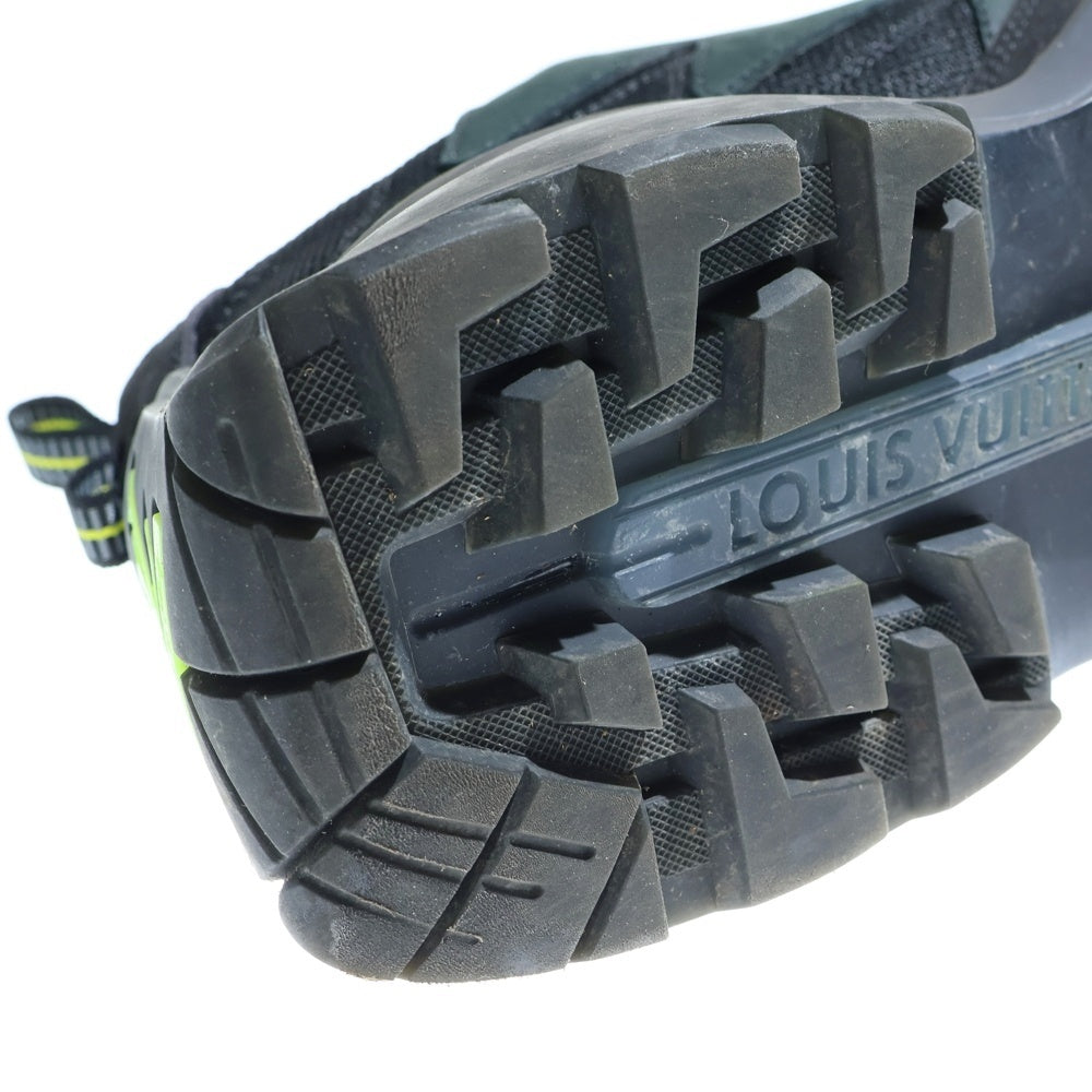 LOUIS VUITTON(ルイヴィトン) ミレニアム ライン LVラバーロゴ フロントジップ ローカットシューズ スニーカー ブラック/イエロー FD1211