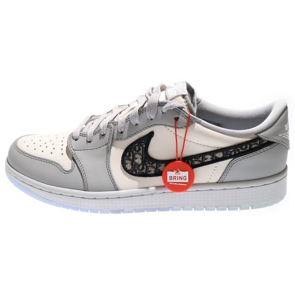 NIKE(ナイキ) ×DIOR AIR JORDAN 1 LOW OG ディオール エアジョーダン 1 ローカットスニーカー グレー/ホワイト US10.5/28.5cm CN8608-002 3SN268ZDD