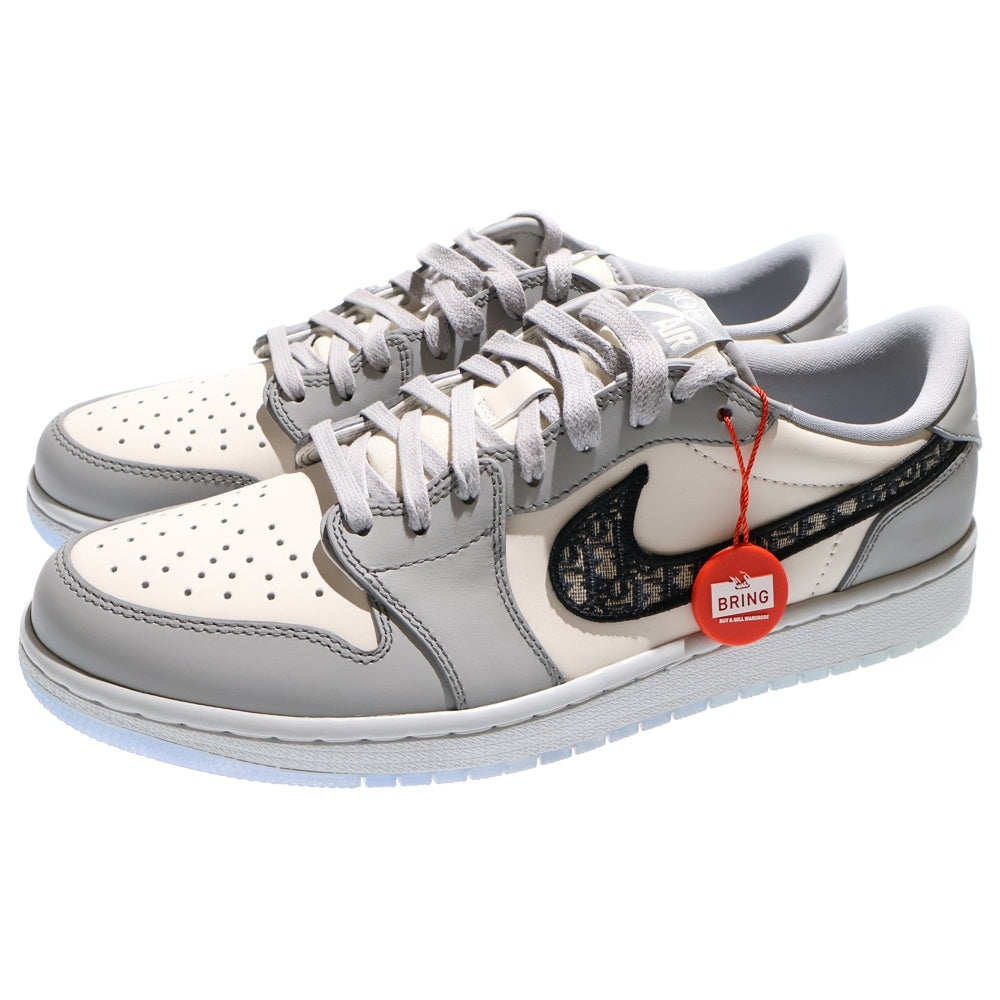 NIKE(ナイキ) ×DIOR AIR JORDAN 1 LOW OG ディオール エアジョーダン 1 ローカットスニーカー グレー/ホワイト US10.5/28.5cm CN8608-002 3SN268ZDD