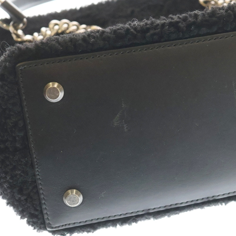 BALENCIAGA(バレンシアガ) DUTY FREE スモール ボア トートバッグ ハンドバッグ ブラック×ホワイト 759941・1000 シルバー金具