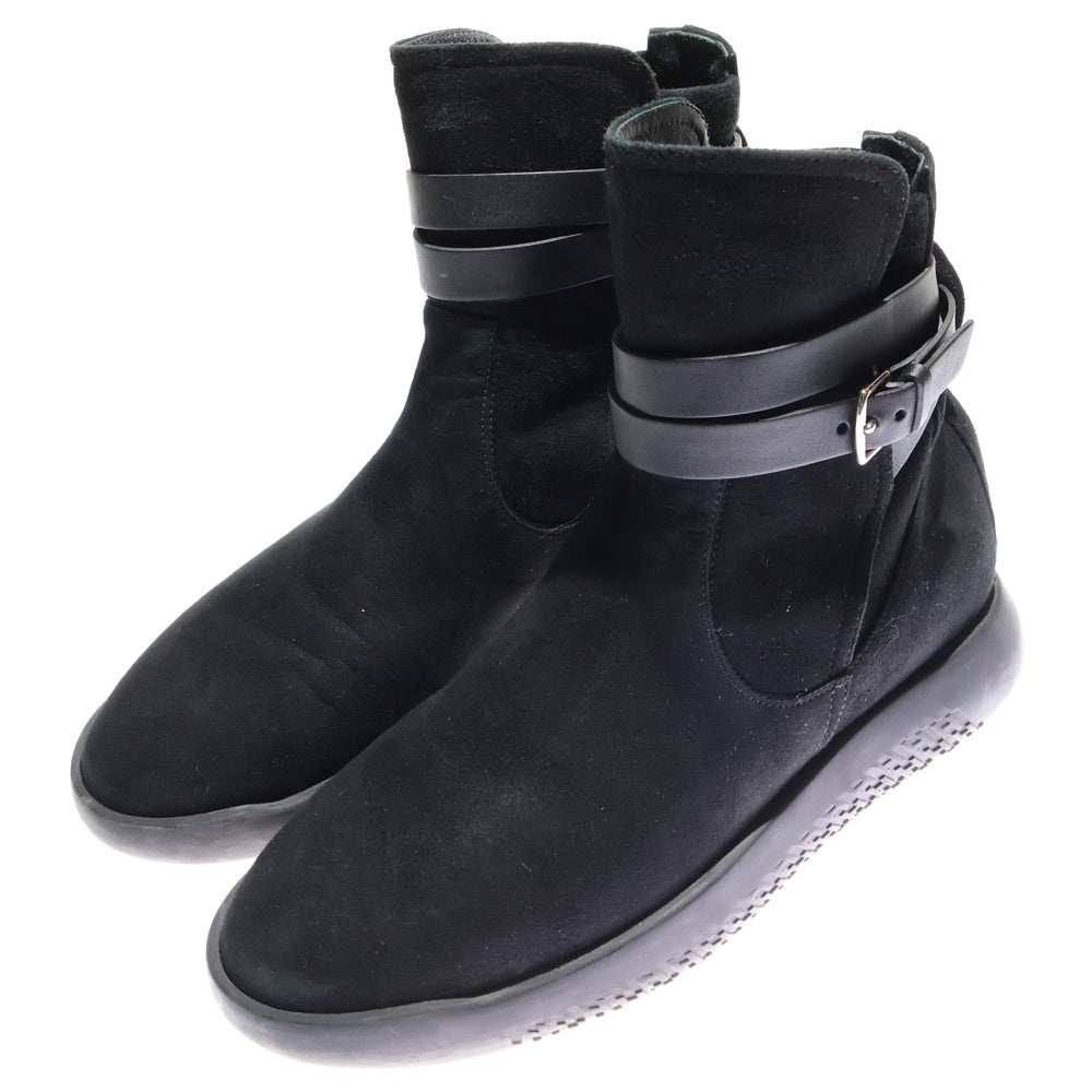 HERMES(エルメス) スエードレザー ベルテッド ハイカットシューズ スニーカー ブラック レディース